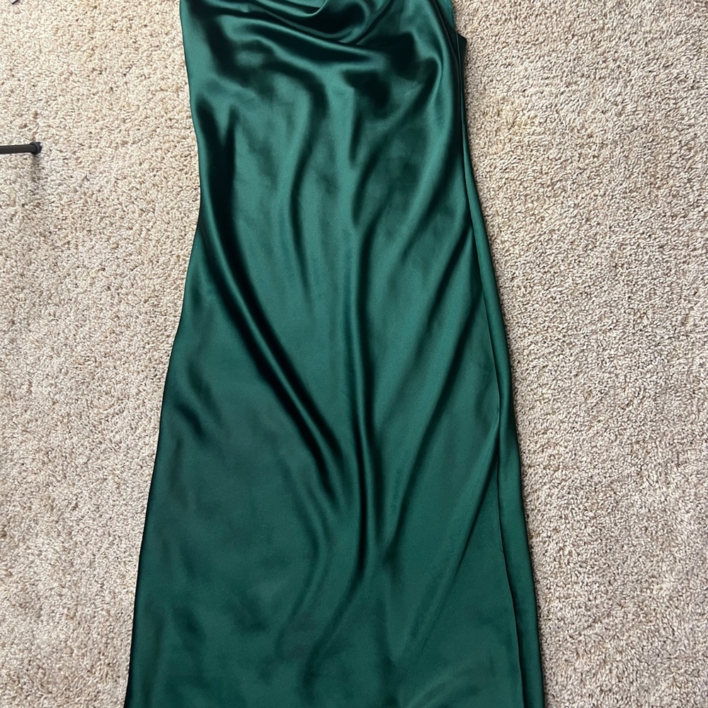 Petal & Pup Green Midi Slip Dress Cowl Neck